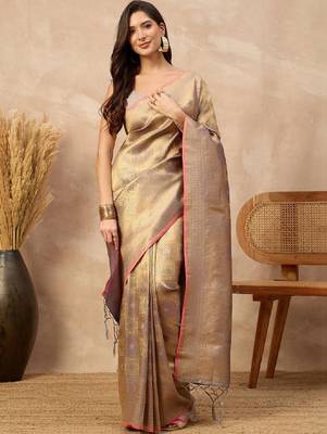 Woven design art silk designer kanjeevaram saree 1
