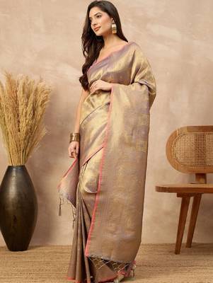 Woven design art silk designer kanjeevaram saree 3