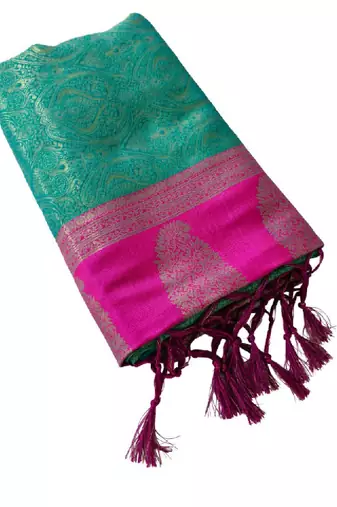 Woven design zari silk blend designer kanjeevaram saree