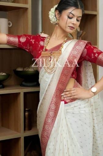 Woven design zari art silk kanjeevaram saree