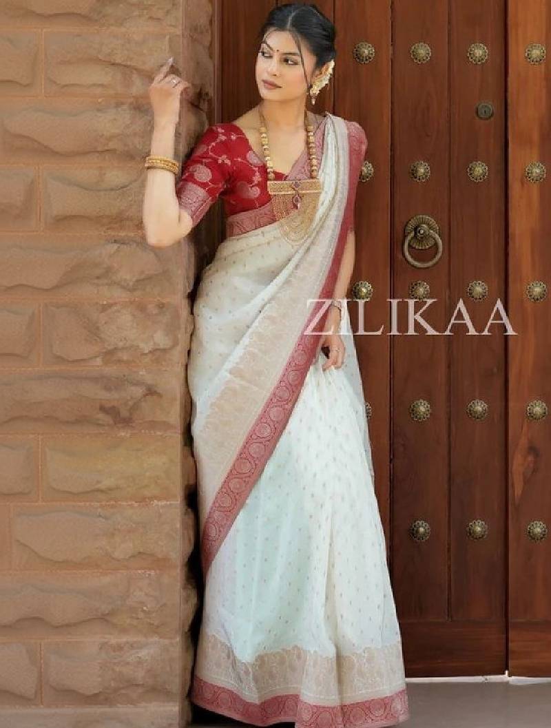 Woven design zari art silk kanjeevaram saree