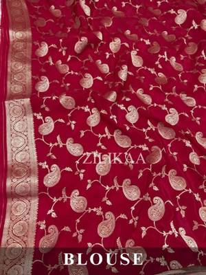 Woven design zari art silk kanjeevaram saree 4