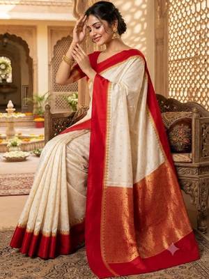 Woven design zari art silk kanjeevaram saree 1