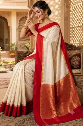 Woven design zari art silk kanjeevaram saree