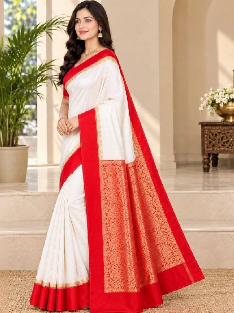 Woven design zari art silk kanjeevaram saree
