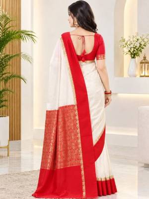 Woven design zari art silk kanjeevaram saree 3