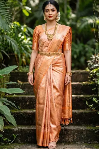 Woven design zari art silk handloom kanjeevaram saree