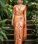 Woven design zari art silk handloom kanjeevaram saree