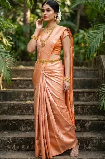 Woven design zari art silk handloom kanjeevaram saree