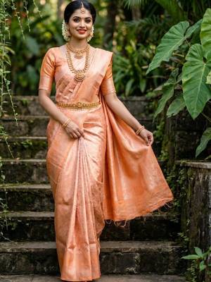 Woven design zari art silk handloom kanjeevaram saree 3