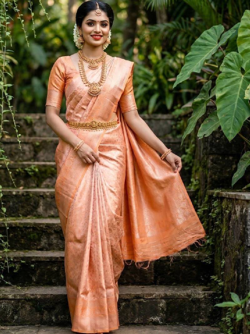 Woven design zari art silk handloom kanjeevaram saree