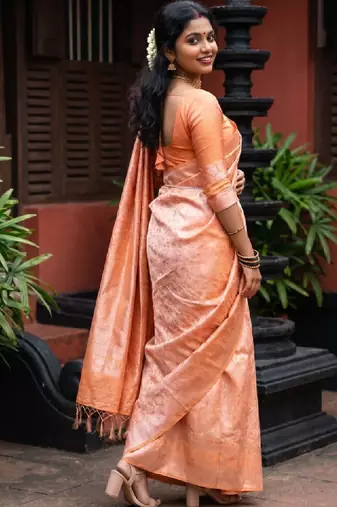 Woven design zari art silk handloom kanjeevaram saree