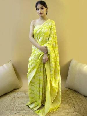 Woven design silk blend kanjeevaram saree 3