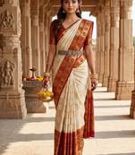 Woven design zari art silk designer kanjeevaram saree