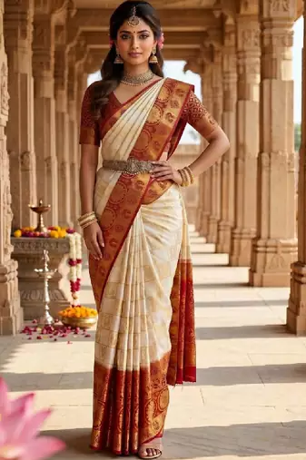 Woven design zari art silk designer kanjeevaram saree