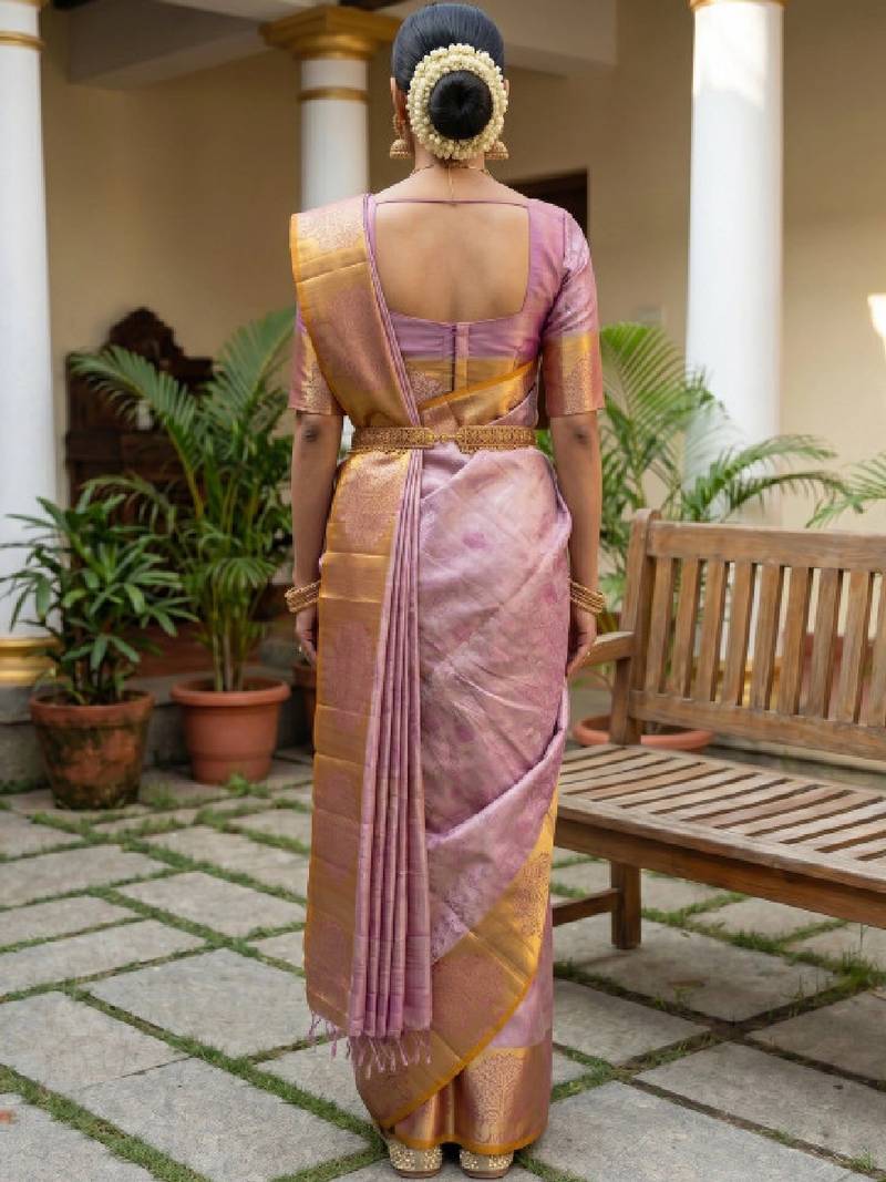 Woven design zari art silk designer kanjeevaram saree