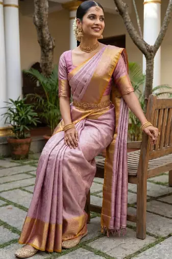 Woven design zari art silk designer kanjeevaram saree