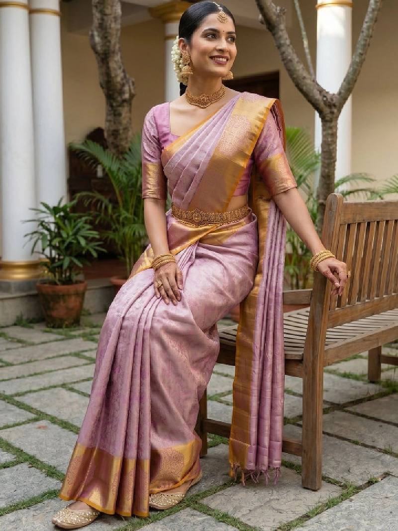 Woven design zari art silk designer kanjeevaram saree