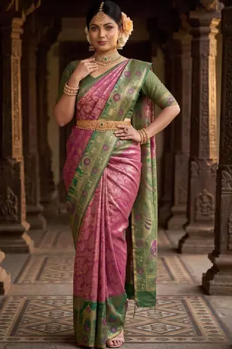 Woven design zari art silk designer kanjeevaram saree