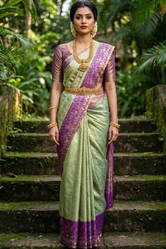 Woven design zari art silk designer kanjeevaram saree