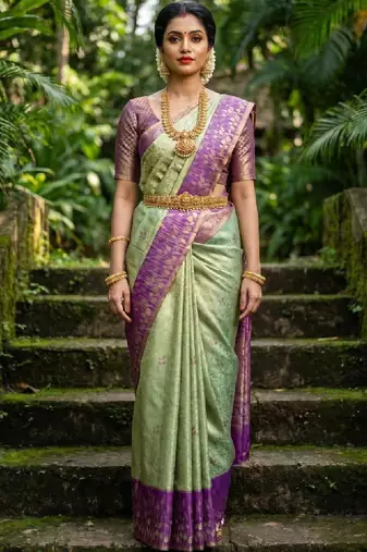 Woven design zari art silk designer kanjeevaram saree
