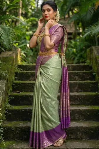 Woven design zari art silk designer kanjeevaram saree