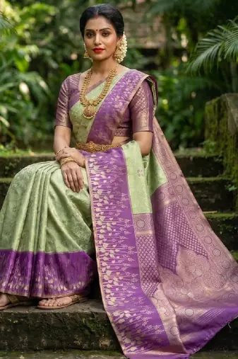 Woven design zari art silk designer kanjeevaram saree