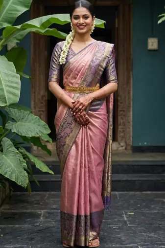 Woven design zari art silk designer kanjeevaram saree