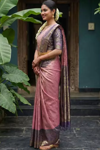 Woven design zari art silk designer kanjeevaram saree