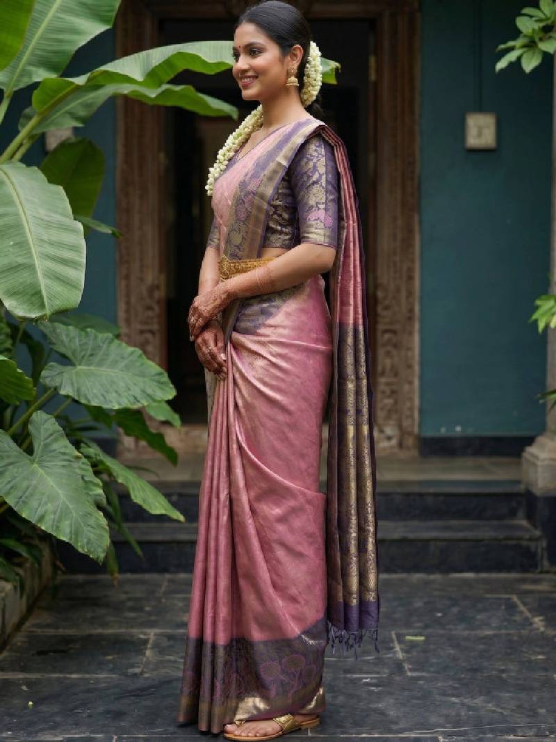 Woven design zari art silk designer kanjeevaram saree