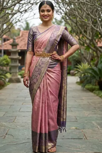 Woven design zari art silk designer kanjeevaram saree