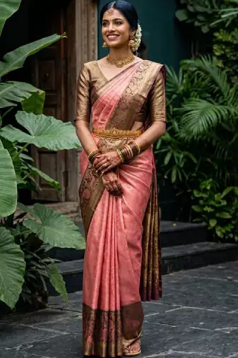 Woven design zari art silk designer kanjeevaram saree