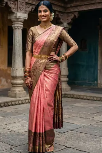 Woven design zari art silk designer kanjeevaram saree