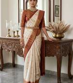 Woven design zari art silk designer kanjeevaram saree