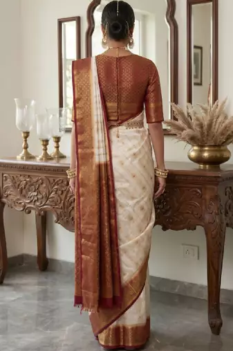 Woven design zari art silk designer kanjeevaram saree