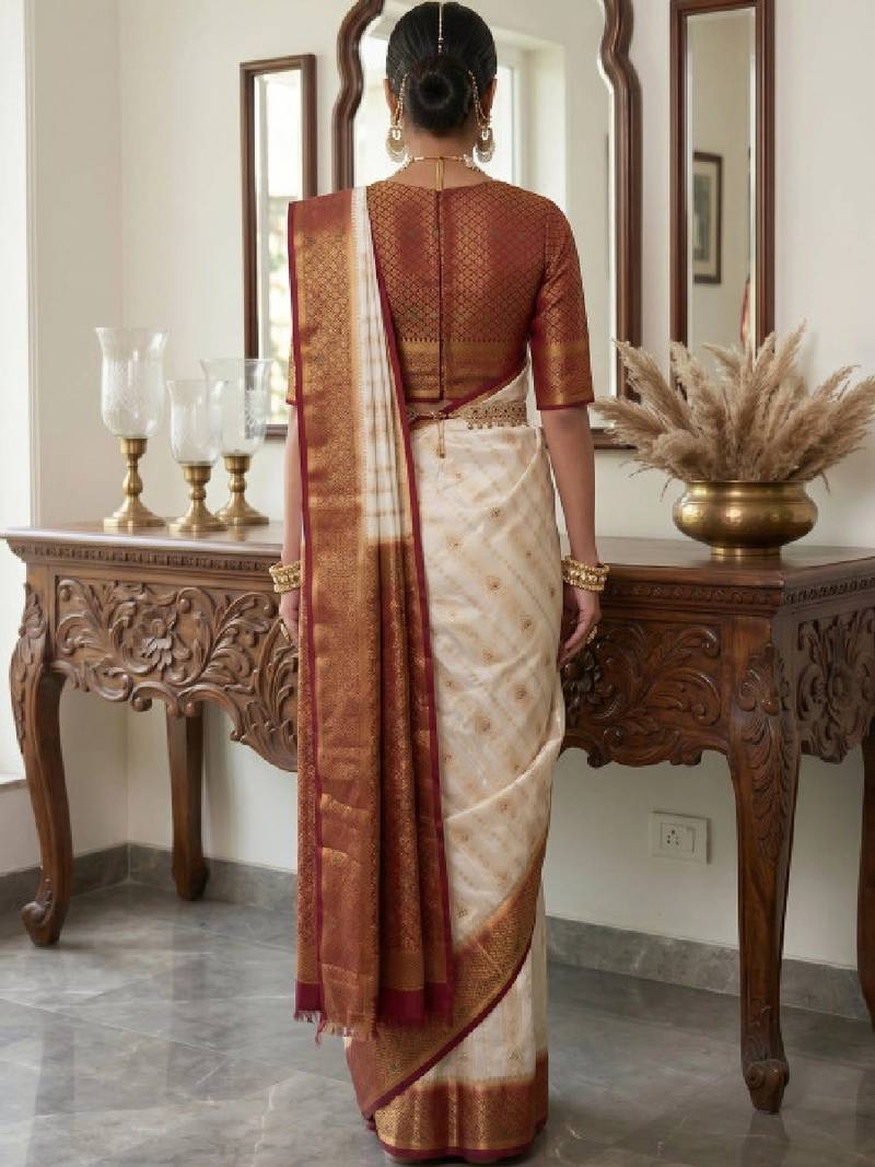 Woven design zari art silk designer kanjeevaram saree