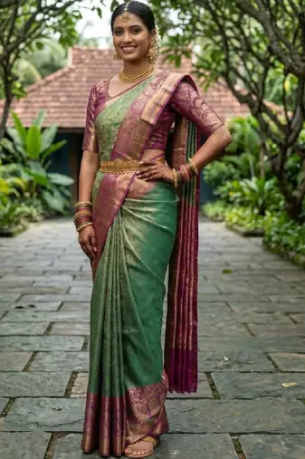Woven design zari art silk designer kanjeevaram saree