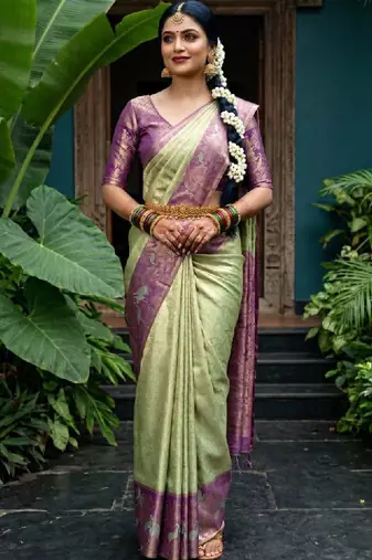 Woven design zari art silk designer kanjeevaram saree