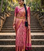Woven design zari art silk designer kanjeevaram saree