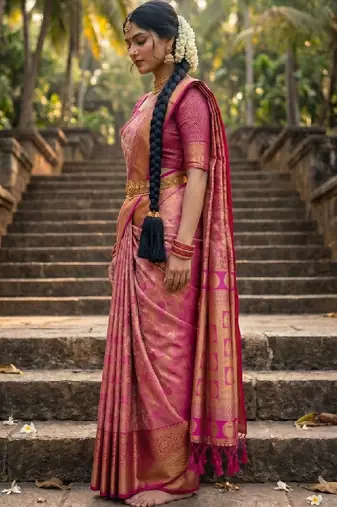 Woven design zari art silk designer kanjeevaram saree