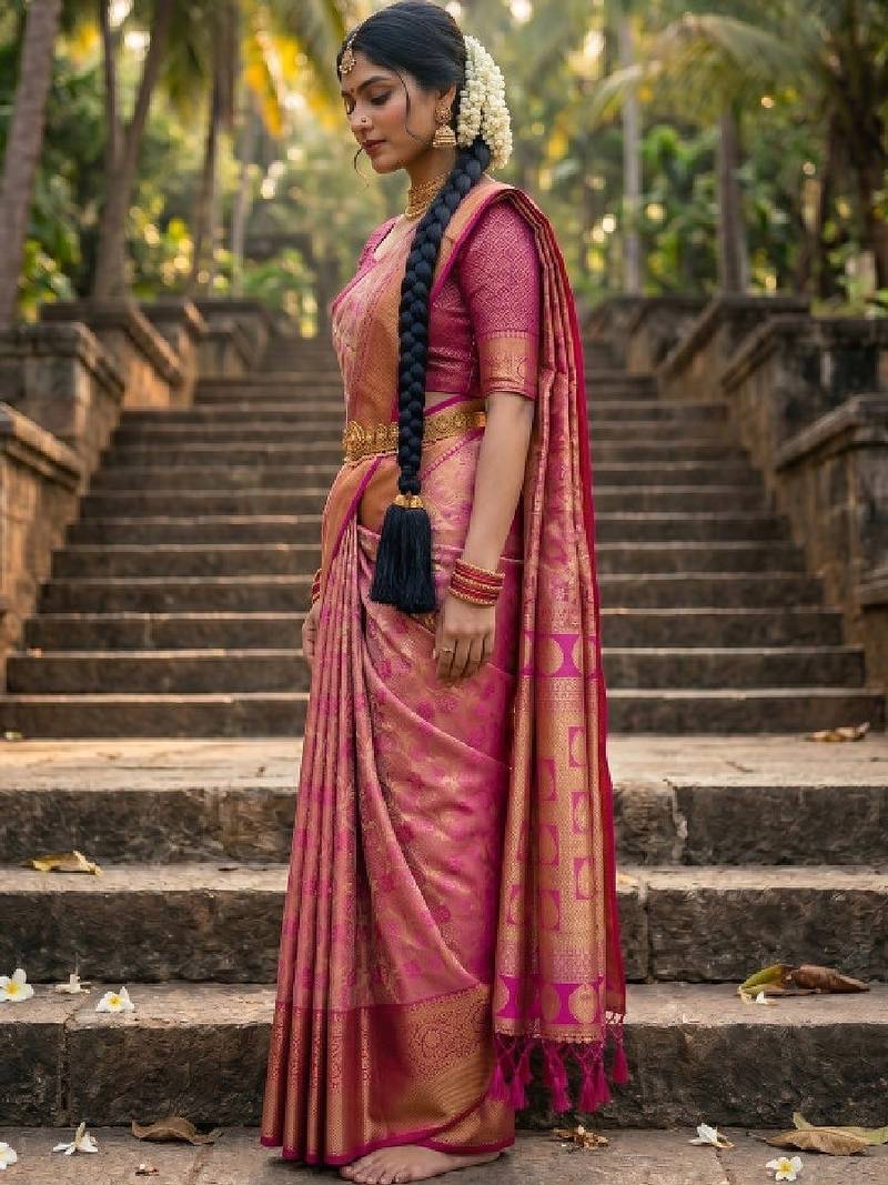 Woven design zari art silk designer kanjeevaram saree