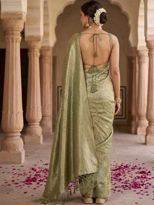Woven design zari art silk designer kanjeevaram saree 2