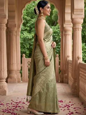Woven design zari art silk designer kanjeevaram saree 3