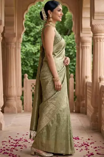 Woven design zari art silk designer kanjeevaram saree