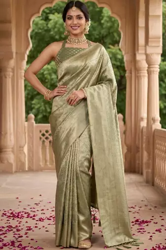 Woven design zari art silk designer kanjeevaram saree