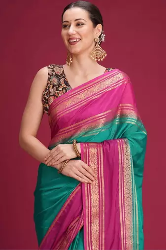 Woven design zari art silk kanjeevaram saree