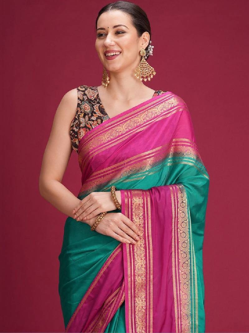 Woven design zari art silk kanjeevaram saree