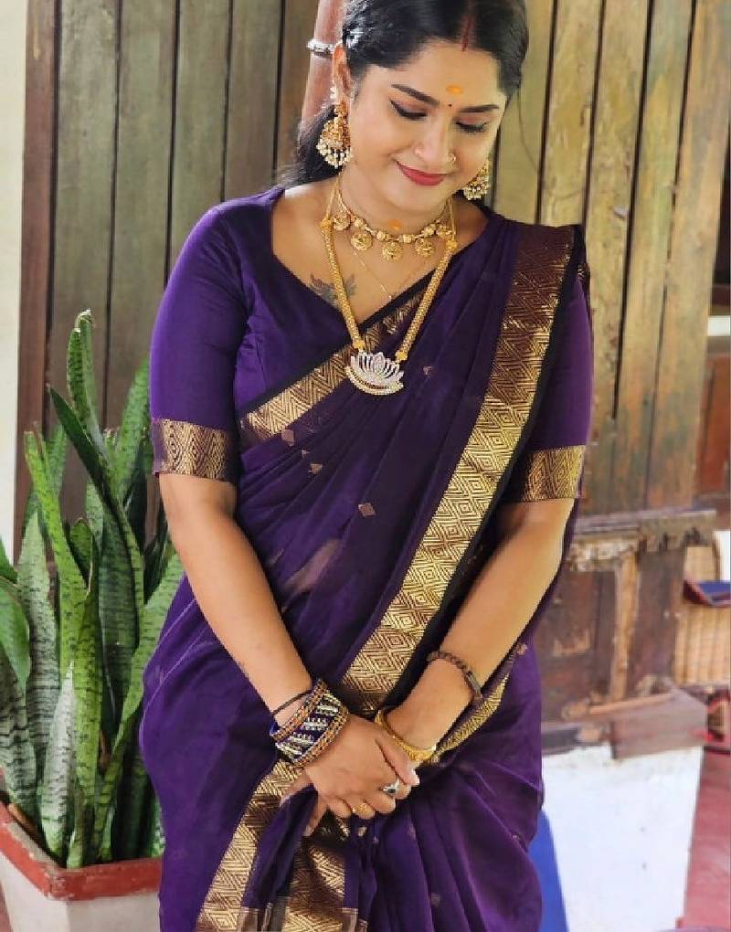 Zari silk blend kanjeevaram saree