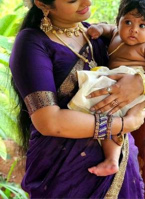Zari silk blend kanjeevaram saree 4