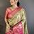 Women paisley zari silk blend kanjeevaram saree